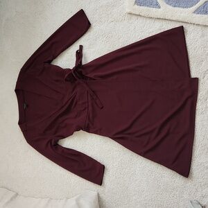 Burgundy Wrap Dress